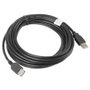 Lanberg Cable alargador USB 2.0 CA-USBE-10CC-0050-BK Negro 5m